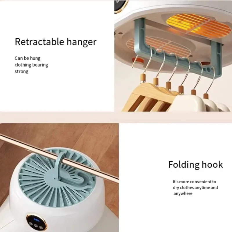 Folding Mini Dryer Rugged Compact Dryer Electric Portable with Timer Dryer