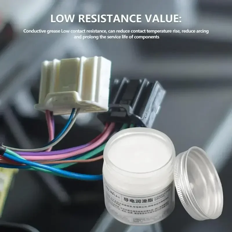 

100g Electric Contact Grease, Low Resistance Conductive Paste, Multipurpose Conductive Compound Grease for Home Appliances