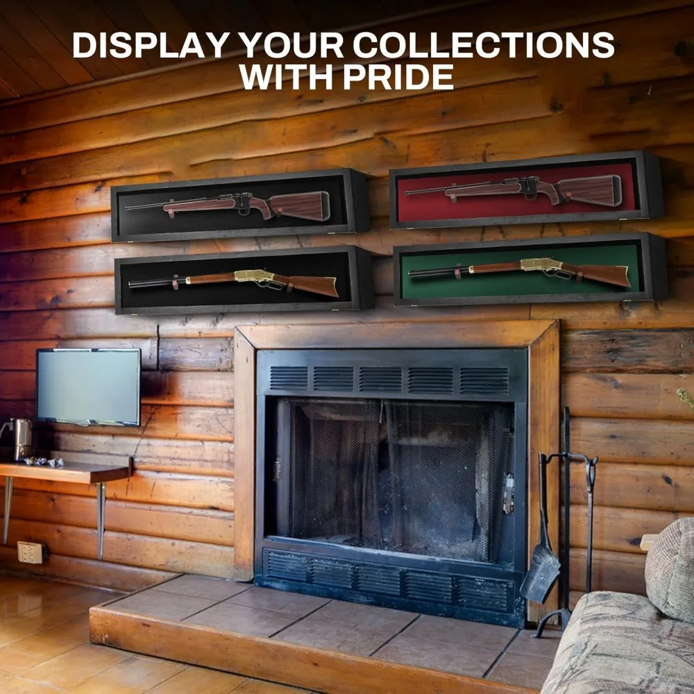 خزانة عرض آمنة للبندقية والبندقية مع خيار تركيب على الحائط على السيف #6