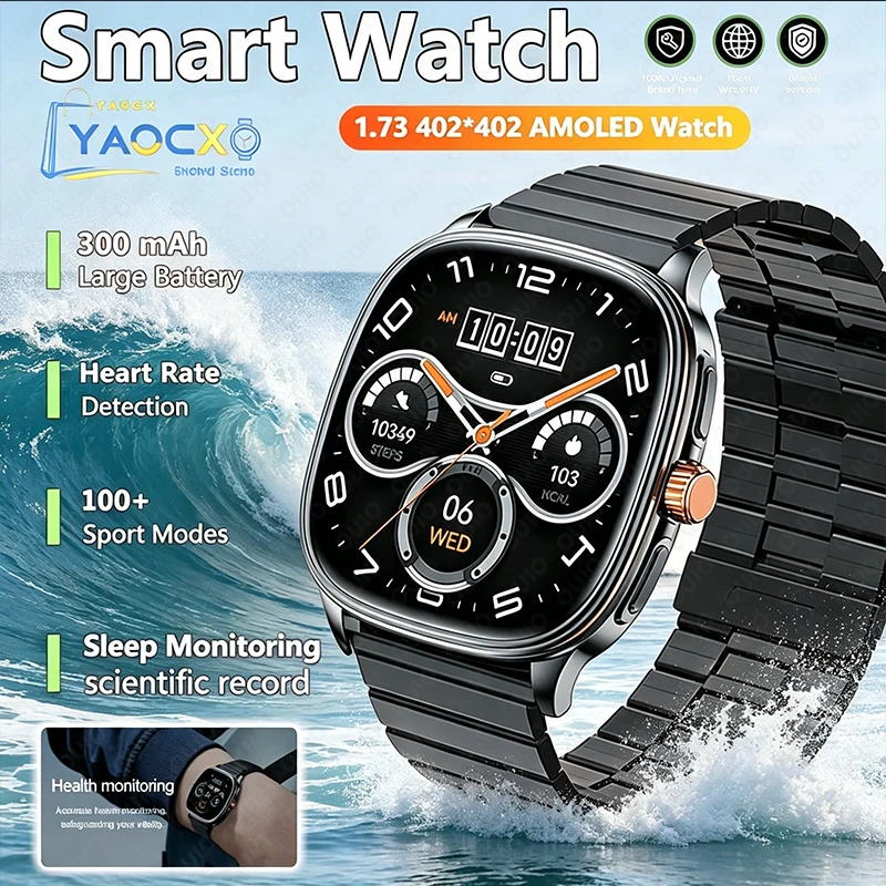 

2026 New Sports Smart Watch NFC IP68 Waterproof 100 Sports+ Bluetooth Call Sleep Monitoring Heart Rate Music Control Smartwatch