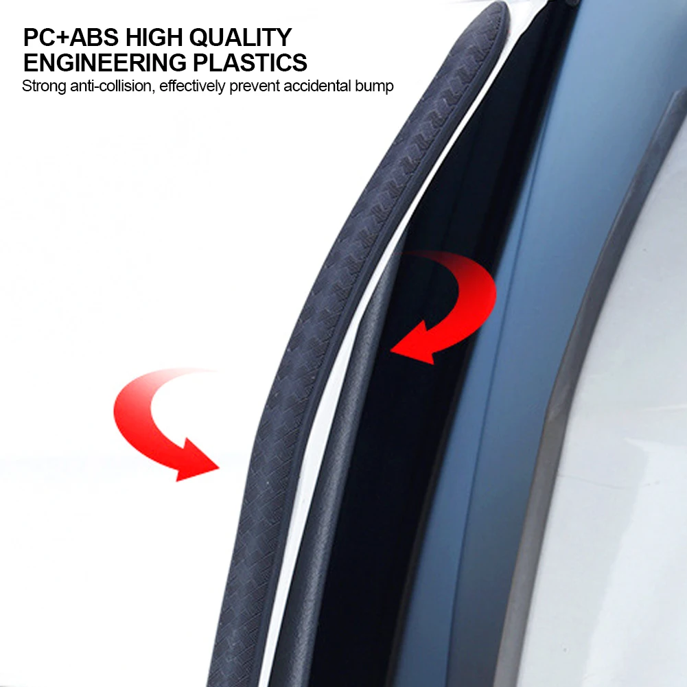 4PCS 40CM Car Door Edge Protection Rubber Auto Bumper Protector Guard Scratch Sticker White Black Trim Universal Car Styling