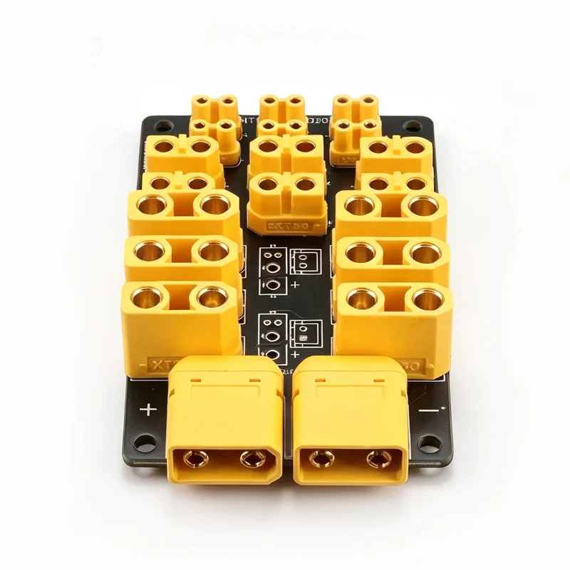 BoMaS1PCS XT90 Dual Parallel Power Distribution Board (XT90-6 XT60-6 XT30-6) 18-Channel Output 2S-24Sx2 300A High-Current PDB Mo