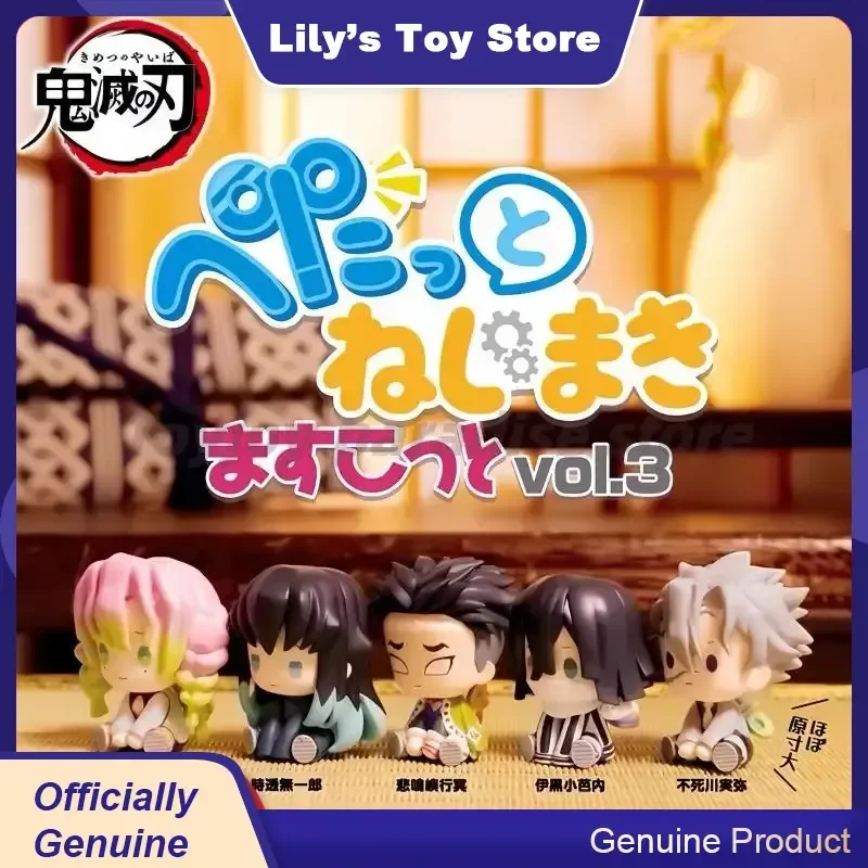 

Genuine Demon Slayer Kimetsu No Yaiba Wind-Up Sitting Pose Gashapon Capsule Toys Vol.1-3 Mini Figures Zenitsu Desktop Decor Toy