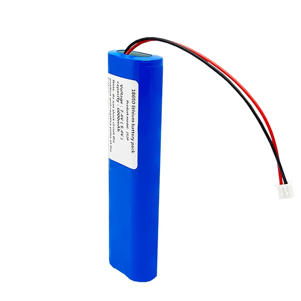 Latest Battery Pack 2S2P 18650 Lithium-ion Battery 6000mAh 7.4 V, Suitable for Headlights/CCTV/cameras