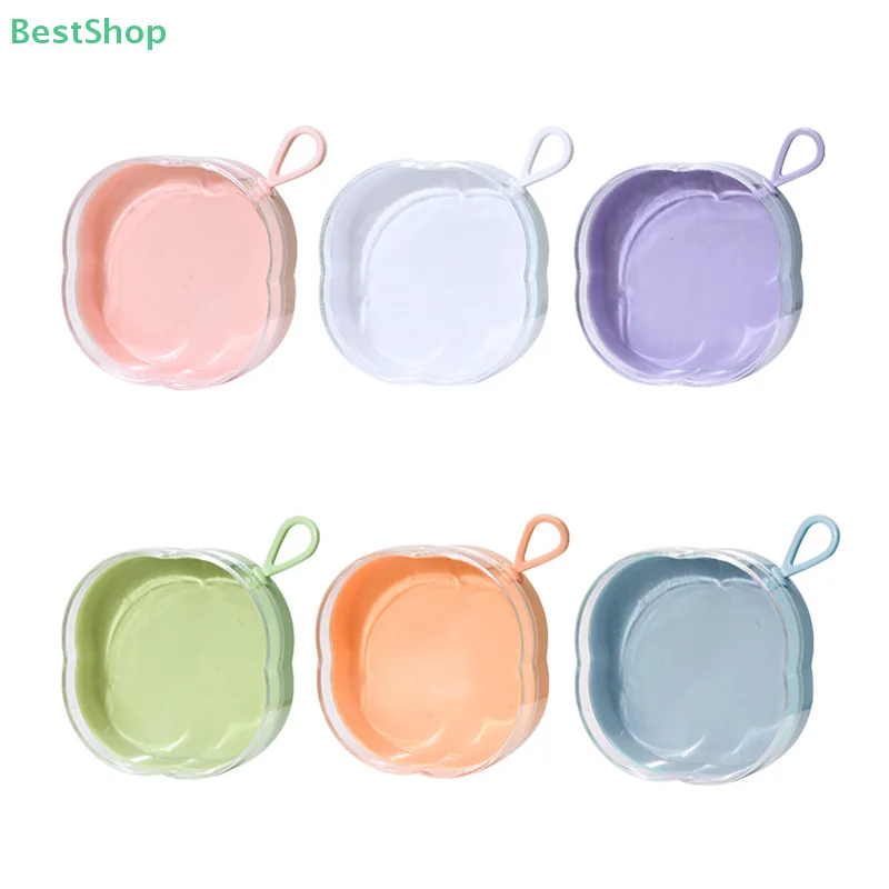 ★ ★ ★ Almacenamiento de uñas vacío a presión, cajas de plástico con forma de trébol de cuatro hojas con cordón, estuche de embalaje transparente para uñas, herramienta de almacenamiento