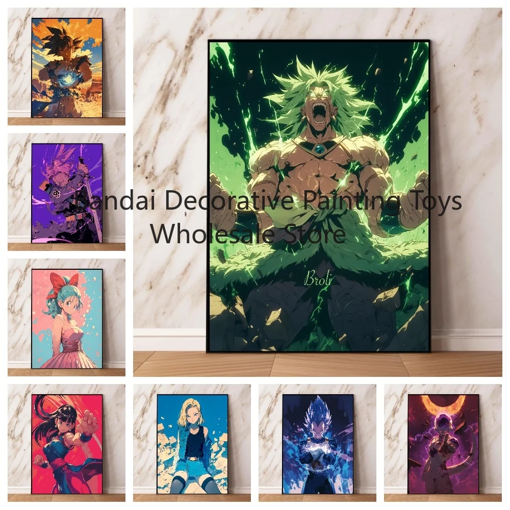 

Japanese Classic Anime Canvas Prints Poster Dragon Ball Z Figures Majin Buu Beerus Home Room Bar Wall Decor Art Painting Gift