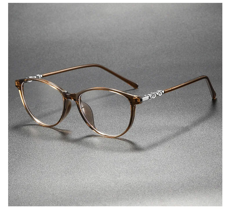 Neue Modische Markendesign Retro Katzenaugen-Rahmen Kurzsichtigkeits-Brille mit Sehstärke Photochromatisch Anti-Blaulicht Damen Astigmatismus-Brillen – Detail 19