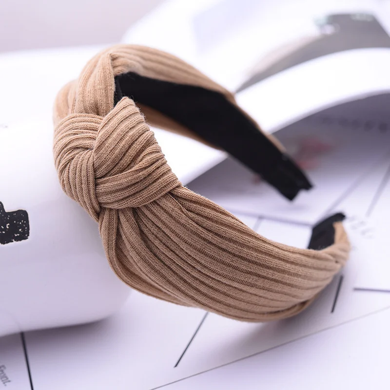 Fester Knoten Haarband Reifen für Frauen Mädchen waschen Gesicht Haar bänder Mode Stirnbänder weibliche Stirnbänder Reifen Haarschmuck – Detail 8