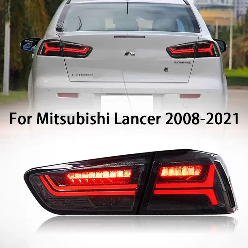 

Задний фонарь для Mitsubishi Lancer и EVO X 2008-2021, динамическая анимация DRL с последовательностью, пара задних фонарей в сборе