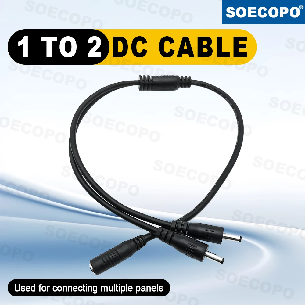 

SOECOPO 1 To 2 DC Cable - Premium Solar Panel Accessory for Effortless Multiple Panels Connection for Camping Home RV