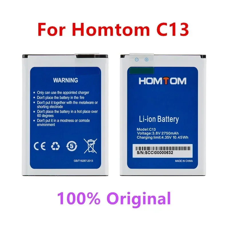 

100% Original New HOMTOM C13 2750mAh Battery For HOMTOM C13 Smart Mobile Phone +Tracking Number