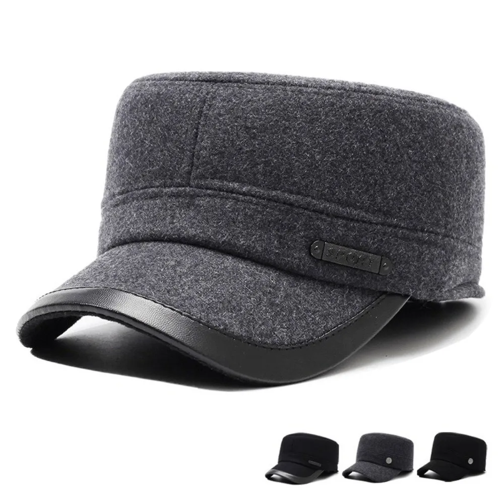 

New Warm Lei Feng Hat Imitation Mink Windproof Pullover Cap Coldproof with Ear Flap Dad Hat Autumn and Winter