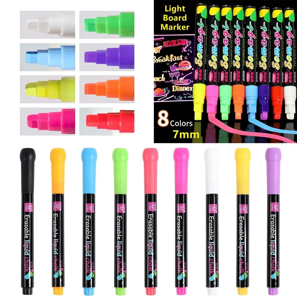 Multi-Color Glass Window Painting Led Board Writing Art Marker Pen Highlighters Liquid Chalk Pen Whiteboard Pen