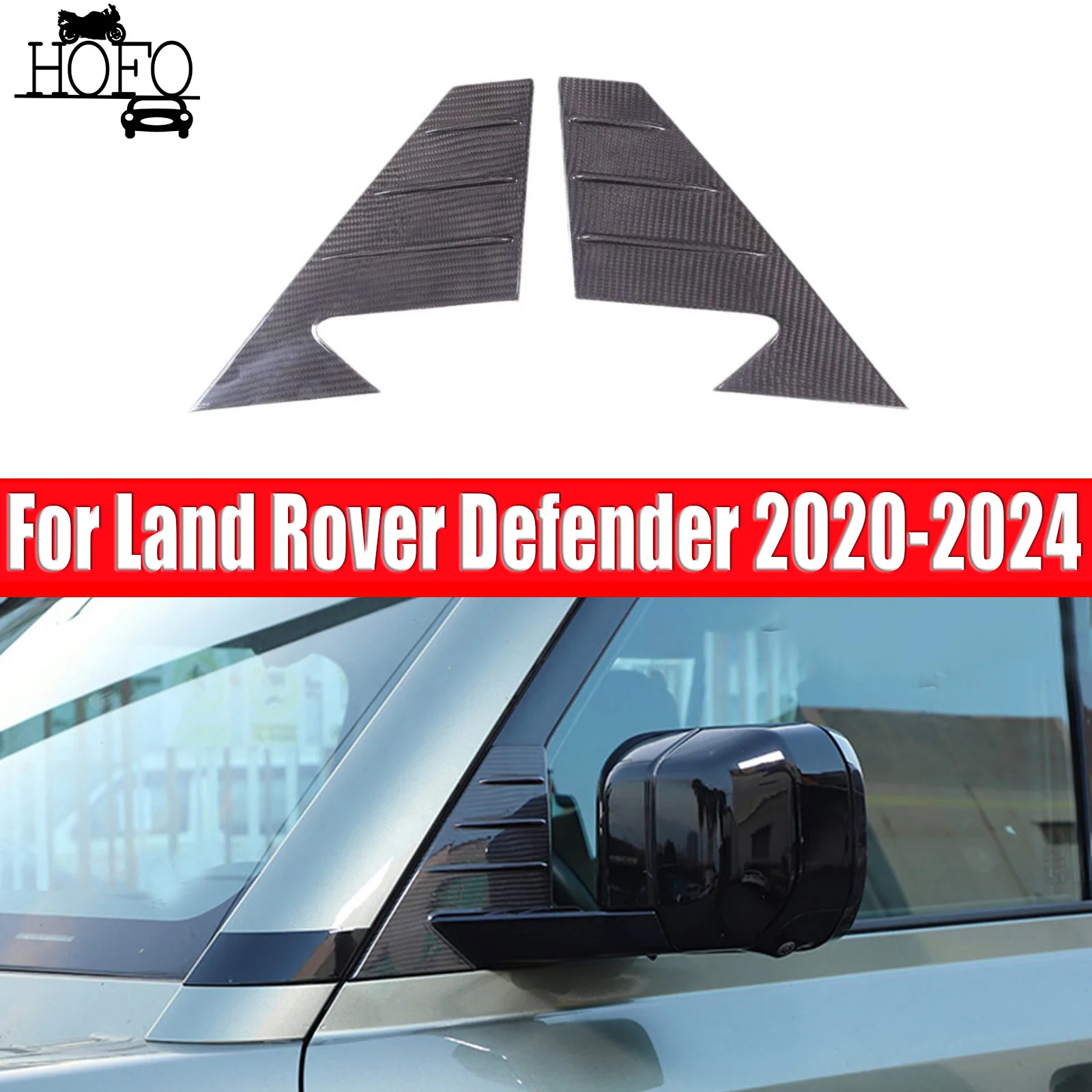 

2PCS A Pillar Front Triangle Cover Trim For Land Rover Defender 2020-2024