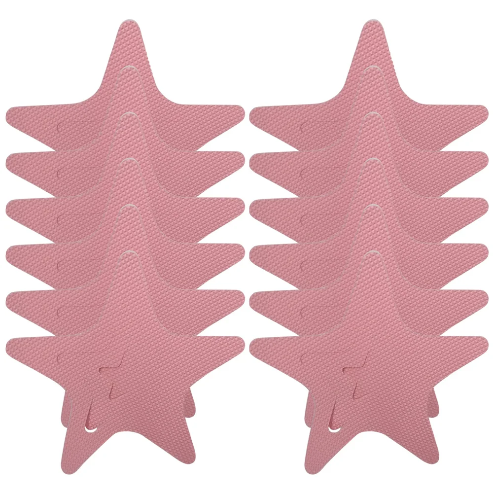 

12pcs Anti-Slip Bathtub Floor Stickers Star Shape Premium Peva Adhesive Waterproof Wear Resistant Stairs Ladders Pool Ground