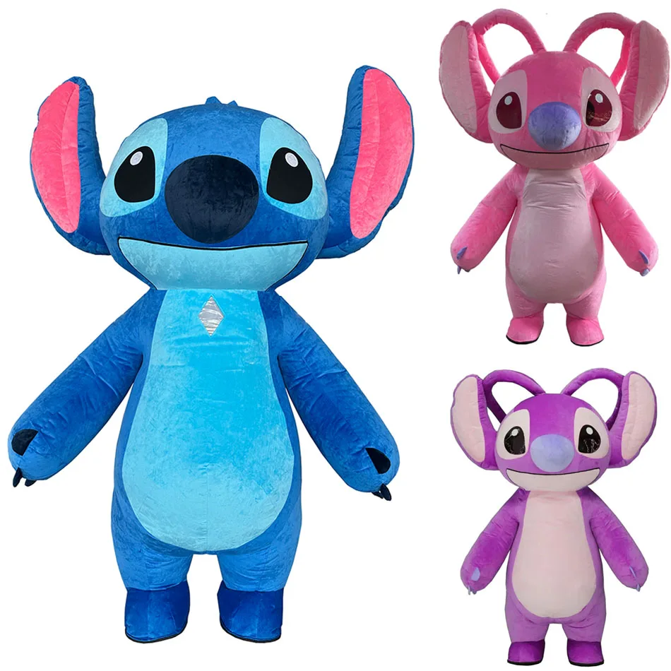 Disney Inflatable Stitch Mascot Costume  Advertising Christmas Halloween Adult Fursuit Funny Mascot Animal No Battery Christmas