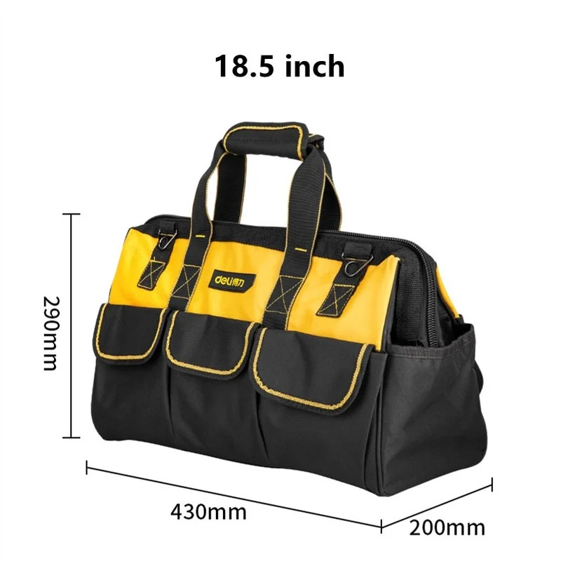 13/16/17/18 inch Wear-resistant Electrician Tool Bag Woodworking Repair Tool Pouch Thickened Durable Large-capacity Storage Bag