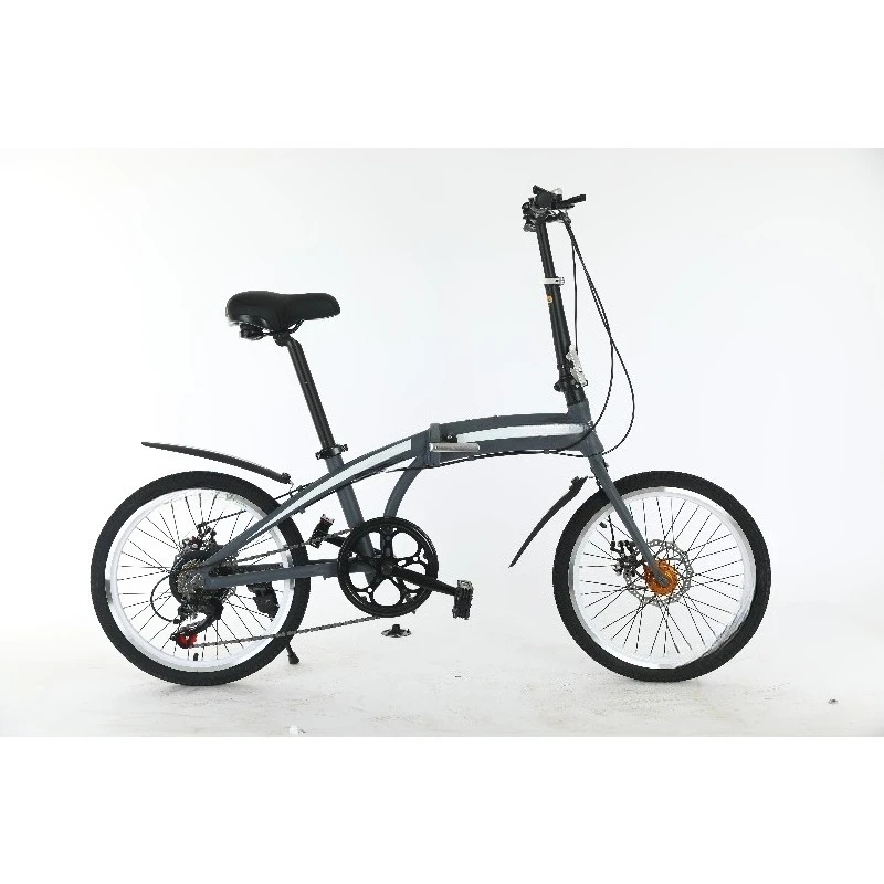 Steel Aluminum Alloy Folding Bicycle 20 Inch 7 Speed Disc Brake Portable Adult City Bike 150kg Load