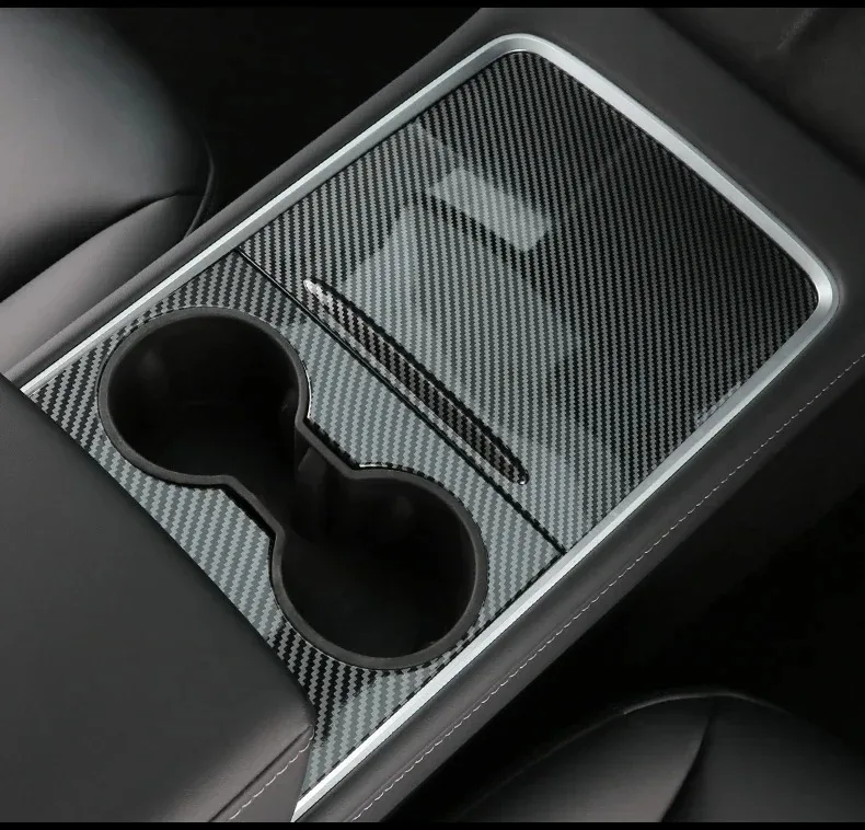 Mittelkonsolen-Abdeckung mit Druckgriff für Tesla Model 3 Y Mittelkonsolenblende ABS-Abdeckung passend zur originalen Fahrzeugschutzverkleidung – Detail 10