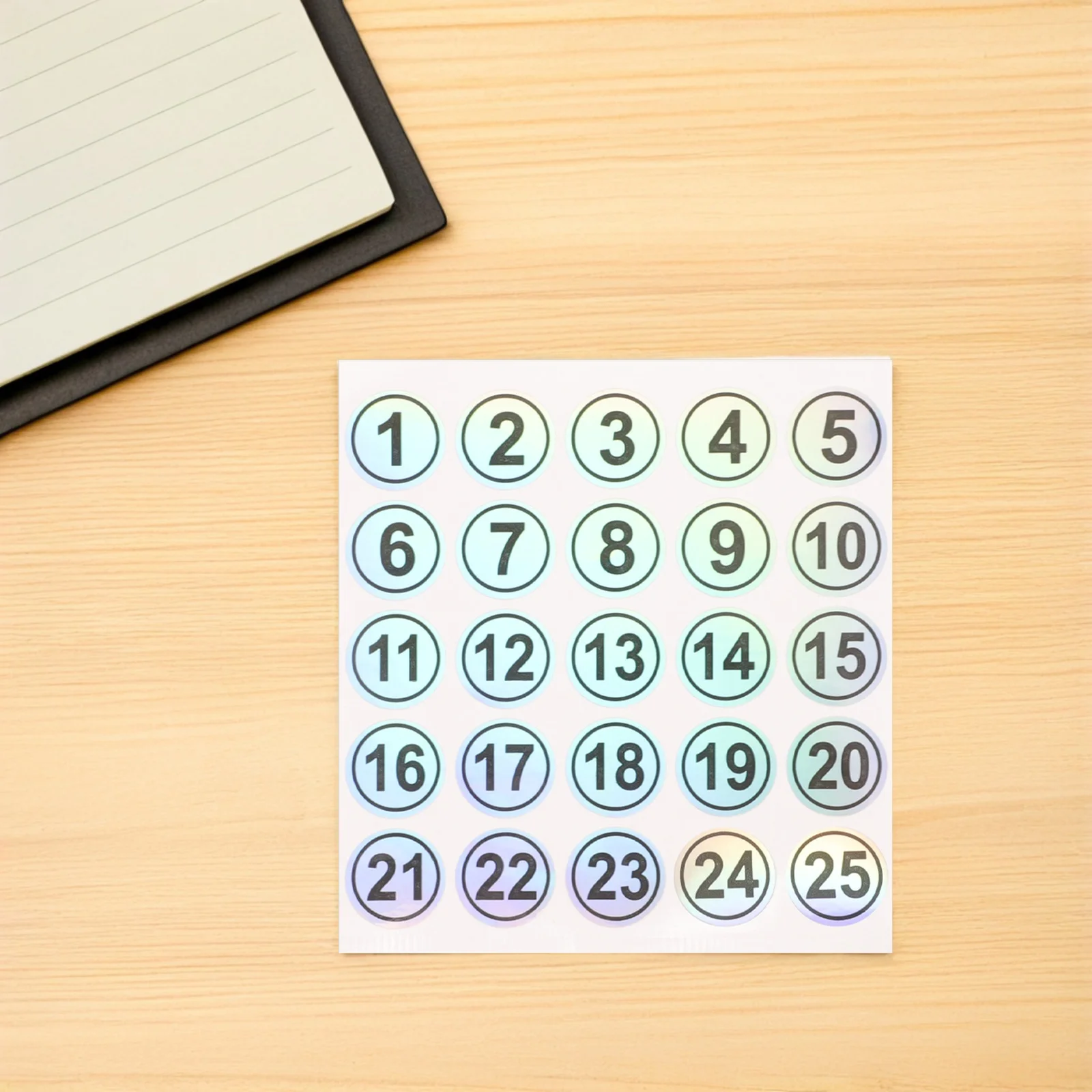 Waterproof Number Stickers 1-25 Self-Adhesive Tear-Resistant Labels for Bottles Cups Containers Home Office Gym Organization