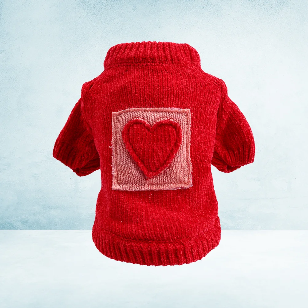 

Pet Heart Sweater For Winter Warm Dog Clothes Fashion Puppy Knitwear Outdoor Walking Jogging Small Pet Wear Xs