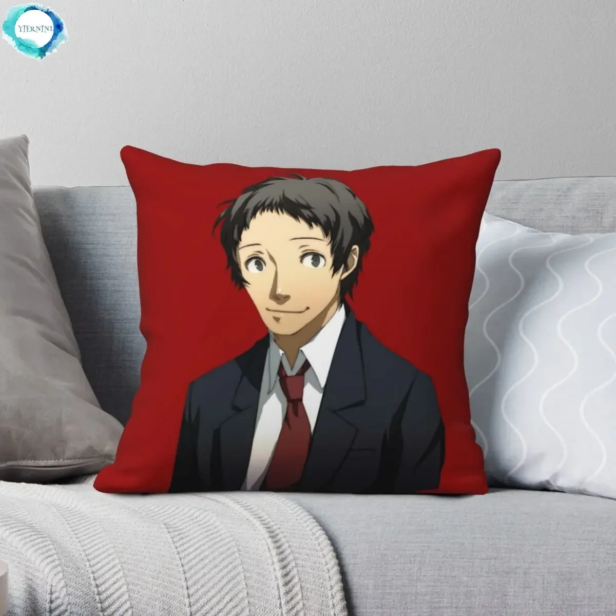 Tohru Adachi Portrait Square Pillowcase Polyester Creative Zip Decor Pillow Case Bed Cushion Cover