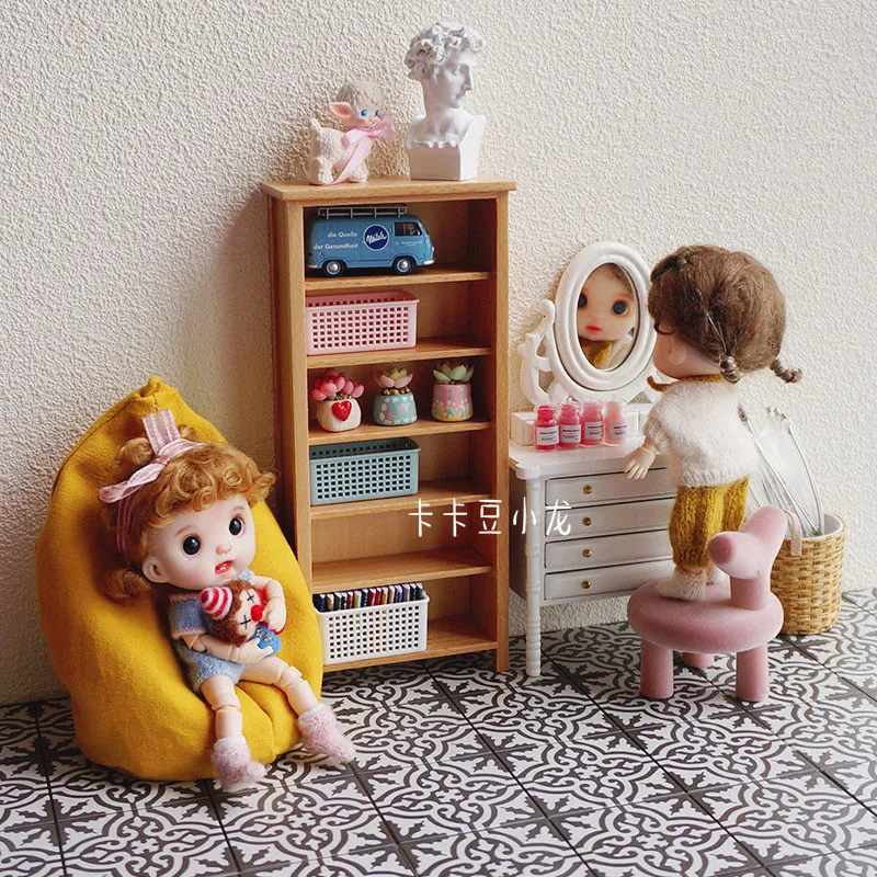 

1:6 and 1:12 Mini Model Doll House Lazy Sofa Bjd Ob11 Blyth Lol Furniture Dollhouse Miniatures Living Room Bedroom Scene Props