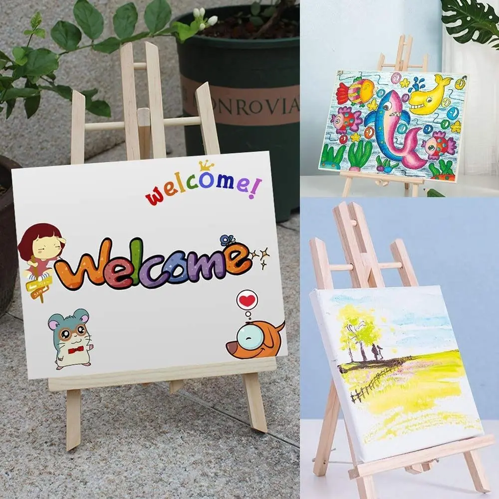 30cm/40cm/50cm Foldable Tabletop Easel Lightweight Adjustable Wood Drawing Easel Art Supply Portable Painting Display Holder