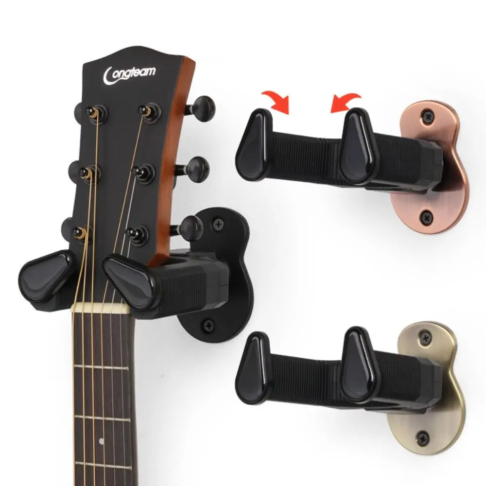 High Quality Metal Guitar Hanger Hook Self-locking Wall Mount Ukulele/Violin Stand Non-slip Guitar Display Rack Electric Guitar