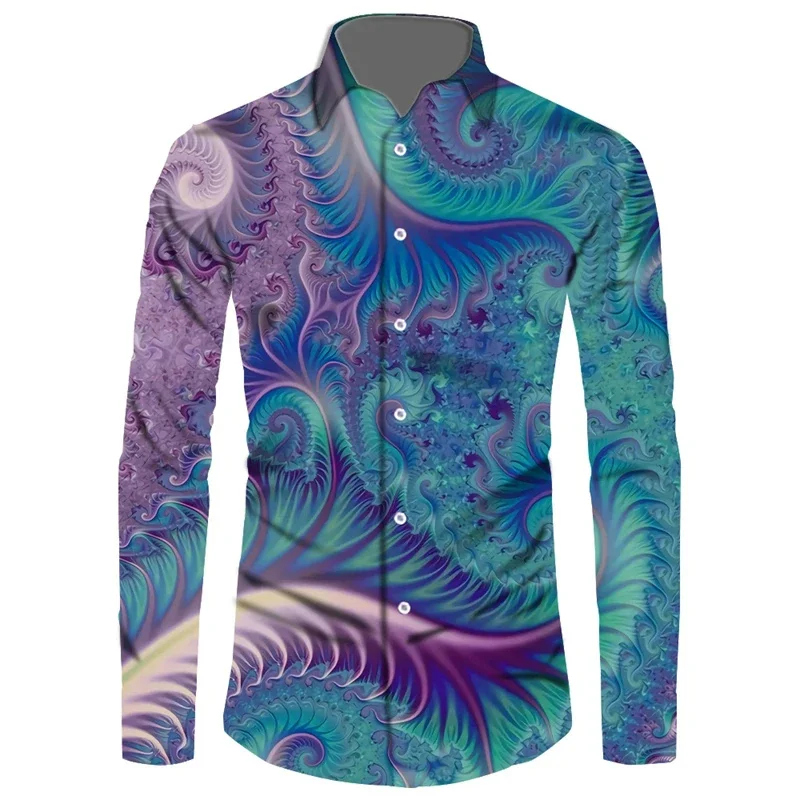 

Vintage 3D Print Ancient Babylon Paisley Patterns Long Sleeve Shirts Hinduism Spiritual Totem Graphic Office Shirts For Men Tops