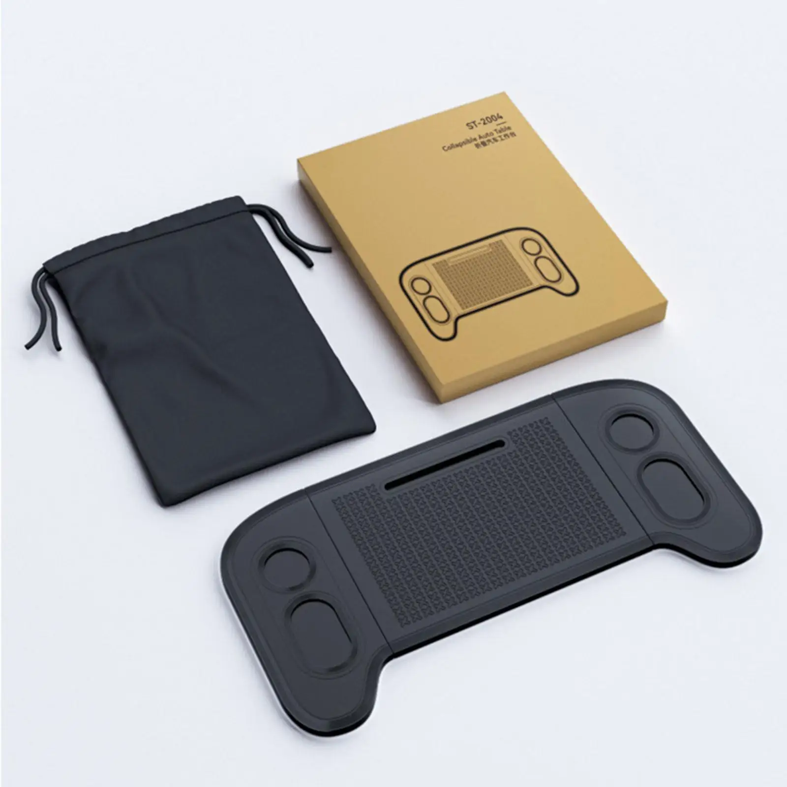 Folding Tray Desk for Laptop in Vehicle 25.6x14.6inch Multifunctional for Work and Meals Waterproof Portable Dining Table