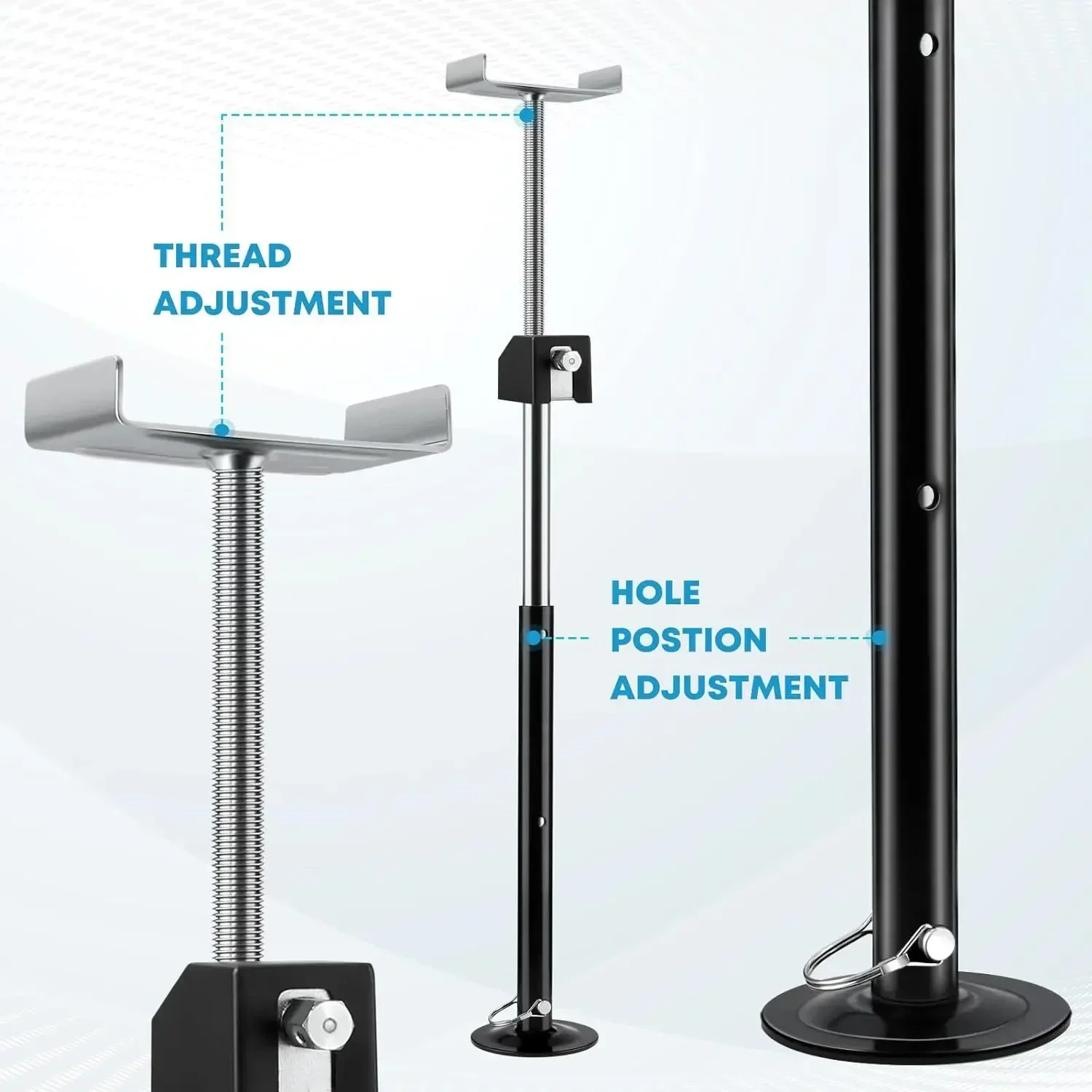 Electric RV trailer jack, slide out support jack