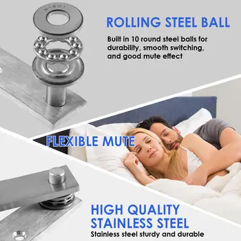 2件/套門軸鉸鏈,重型鉸鏈,適用於最大承重300磅的木門,隱藏門,360度旋轉,書櫃秘密門 8 最佳銷售 重型鉸鏈 - №8