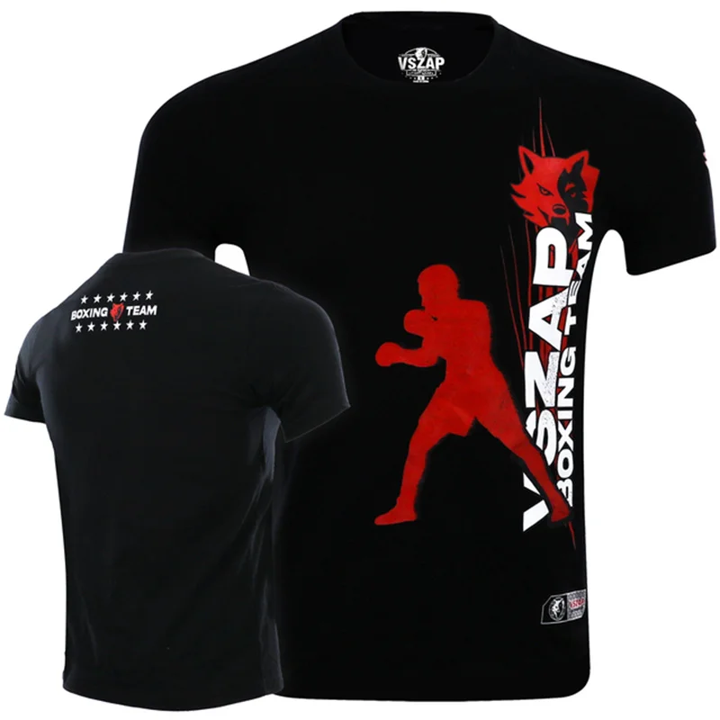 Herren Damen T-Shirt Outdoor Muay Thai Trainingsanzug Mode Schnelltrocknend Atmungsaktiv Gym Kurzarm Rundhals Lässiges Sommer-Oberteil – Detail 6
