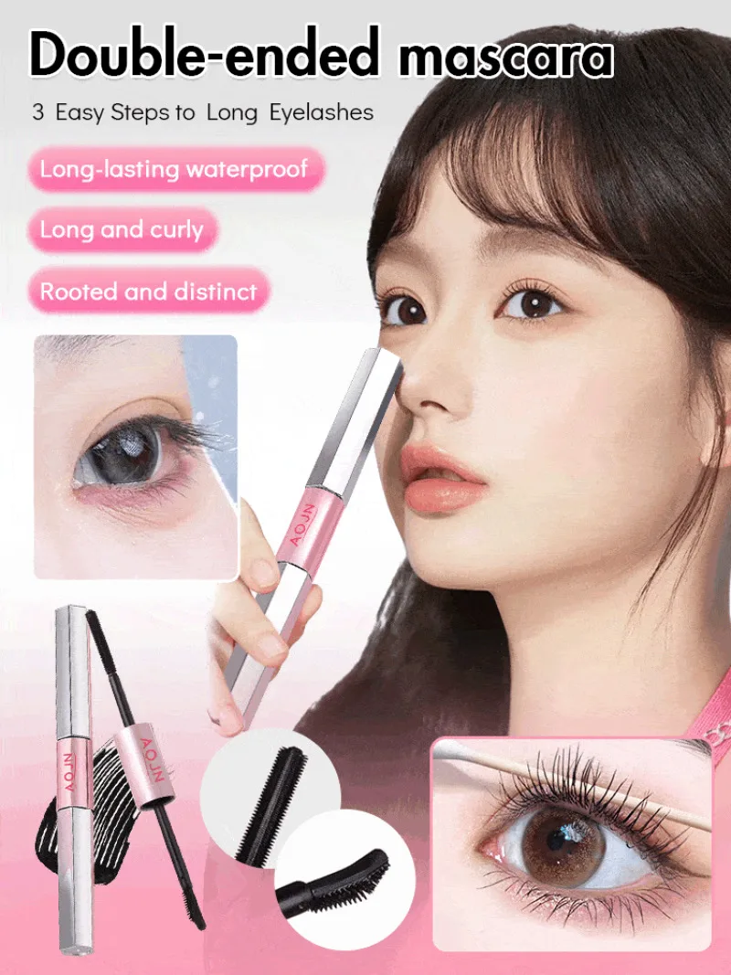 

Dual Head Volume Waterproof Mascara Lengthening Mascara with No Smudge Barbell Dual Head Mascara