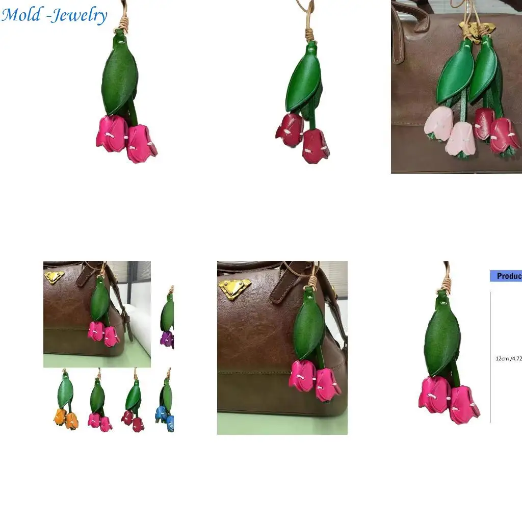 

69HB Fashionable Leather Blossom Accessory Bag Hanging Decoration For Everyday Use