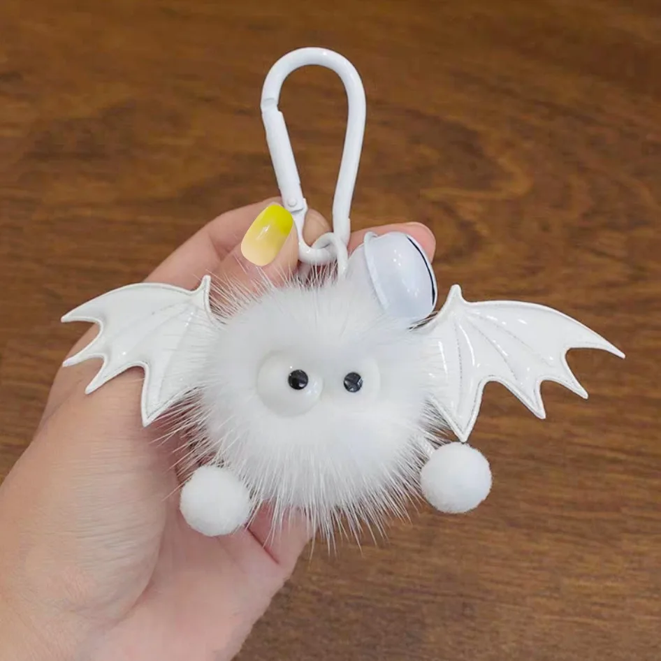 Doll Cute Interesting Halloween Imitation Mink Fur Dolls little Devil Bag Pendant Ins Plush Ball Monster Key Keychain Ornament