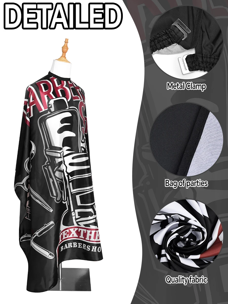 Antistatic Barbershop Haircut Cloth Hairdresser Apron Hair Cut Cape Hairdress Gown Hairdressing Coat Barbershop Salon Accessory