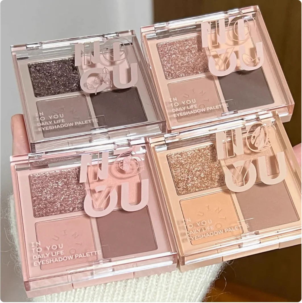 Палитра теней для век Into YOU, четыре цвета, фарша, картофель, матовый земляной цвет, палитра кунжута, косметика для макияжа Палитра теней для век Into YOU, четыре цвета, фарша, картофель, матовый земляной цвет, палитра кунжута, косметика для макияжа