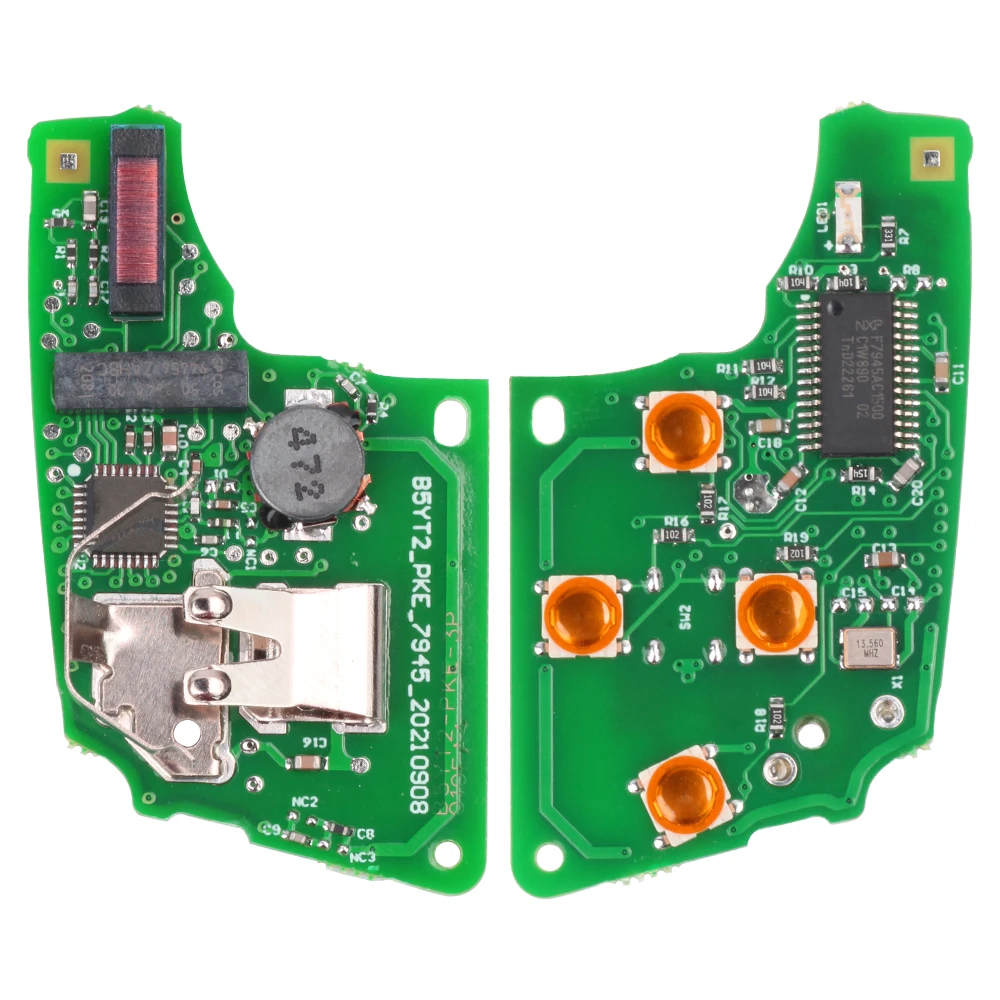 KEYECU 4 przyciski 315MHz Megamos AES Chip do Volkswagen Golf GTI Jetta Tiguan Auto obudowa inteligentnego pilot z kluczykiem samochodowym