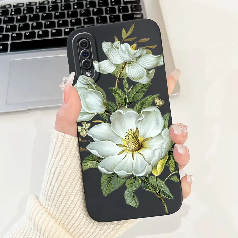 For Samsung Galaxy A30S Case SM-A307F Cover New Fashion Flower Bowknot Soft Silicone Protective Shell For Samsung A50 A50S Funda