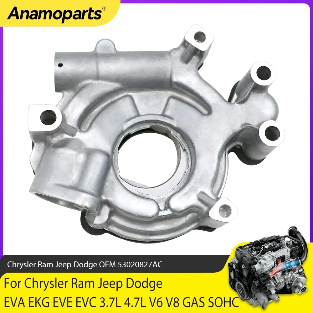Engine Parts Oil Pump Fit 3.7 4.7 L EVA EKG EVE For 99-13 Jeep Liberty Grand Dodge Dakota Ram 1500 Chrysler 3.7L 4.7L V6 V8 GAS