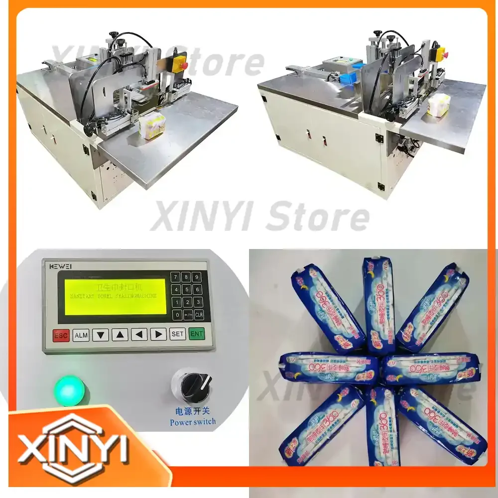 Multi Function Trifold Straight Type Sanitary Napkins Pad Sealing Semi Automatic Packaging Machine for Women Pad for sanitary