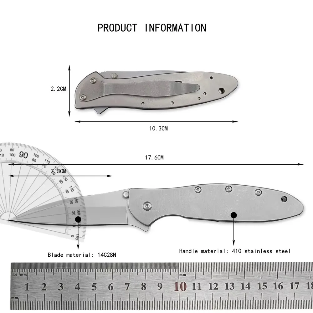 KS 1660 5500 Collateral KVT Assisted Flipper Folding Knife D2 Point Blade Aluminum Alloy Handles Tactical Hunting Tools