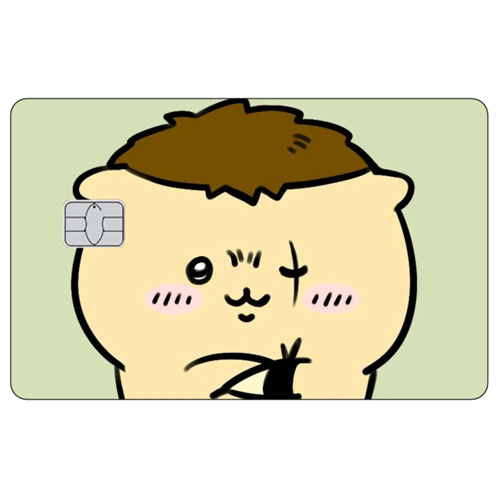 قبعة القش القراصنة لوفي بطاقة الائتمان الجلد لطيف أنيمي ملصقات متوافقة مع بطاقات البنك VISA JCB MasterCard وبطاقات IC الأخرى