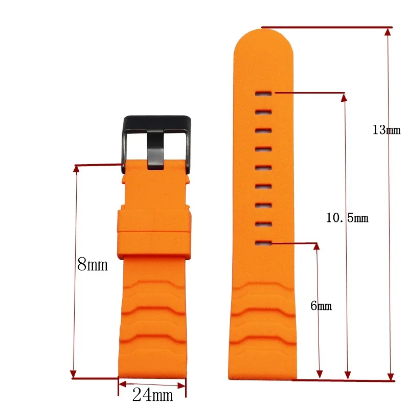Rubber Strap 24mm For Luminox XS3749 3789 3741 3745 Men's Waterproof Silicone Watch Band Bracelet Wristband Accessories
