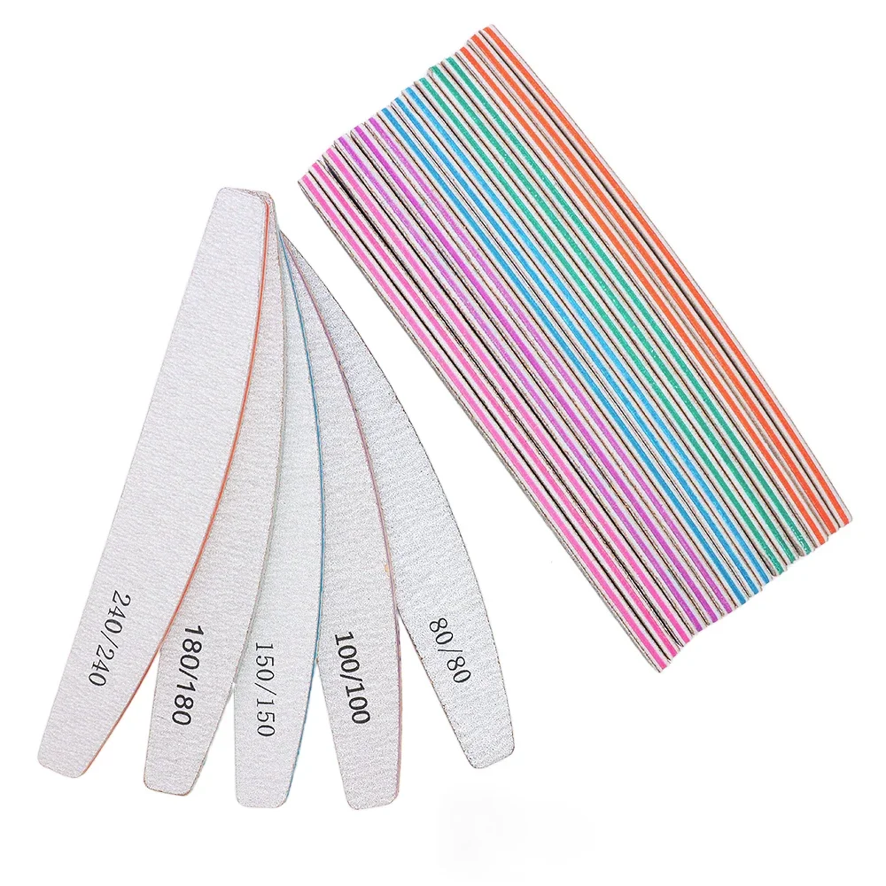 Each package contains 5/10/15/20/25pcs. Professional nail files. Reusable double-sided sanding board nail shaping beauty tools.
