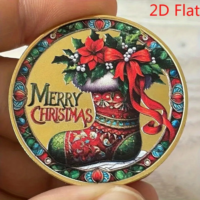 

1pc Festive Iron Coin Collection - Multi-Use as Golf Markers/Card Protectors