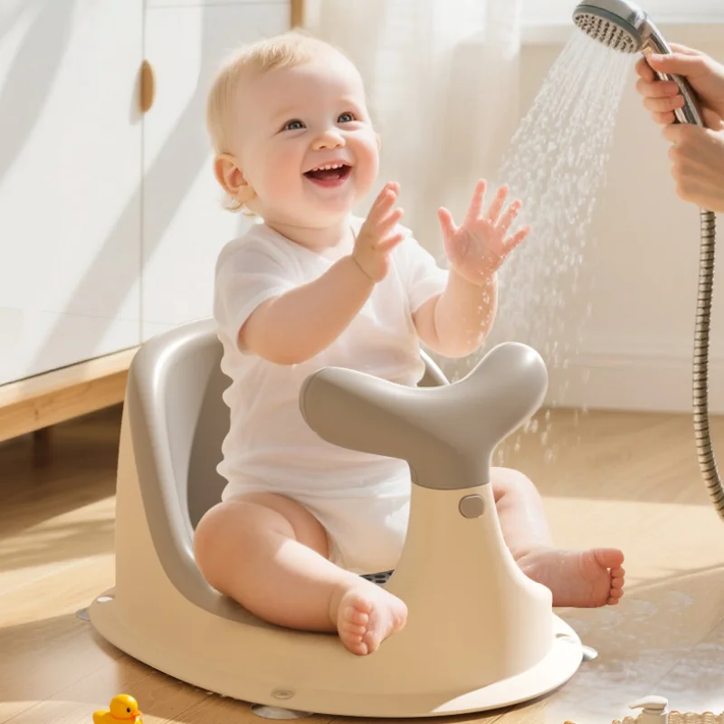 Baby bath seat - Multi-functional baby bath soft rubber learning chair, bath stool, anti-slip bathroom sitting stool