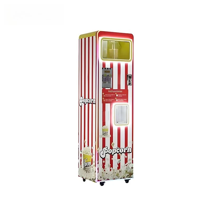 Popcorn Vending Machine Industrial Commercial Electric Fully Automatic Hot Popcorn Making Equipment For Food Plaza Cinema Mall